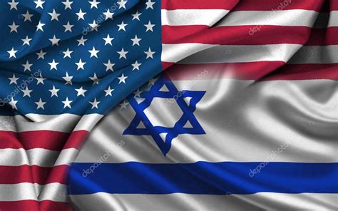 israel flag and american flag