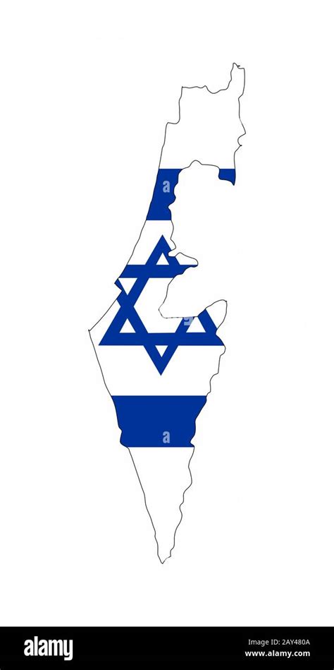 israel flag map