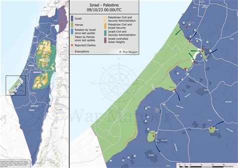 israel hamas war 2024 map