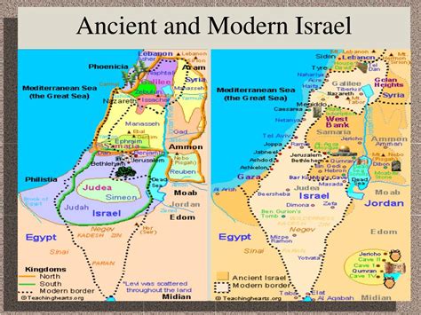 israel map ancient and today