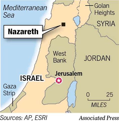 israel map nazareth