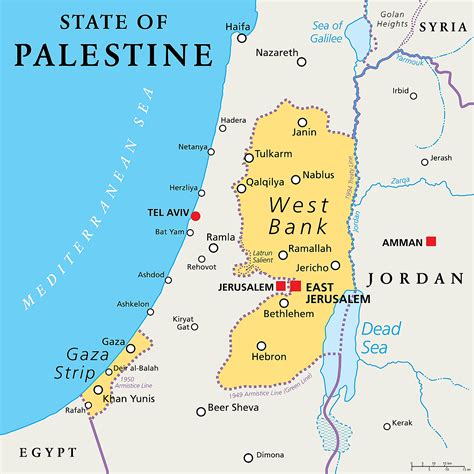 israel map palestine