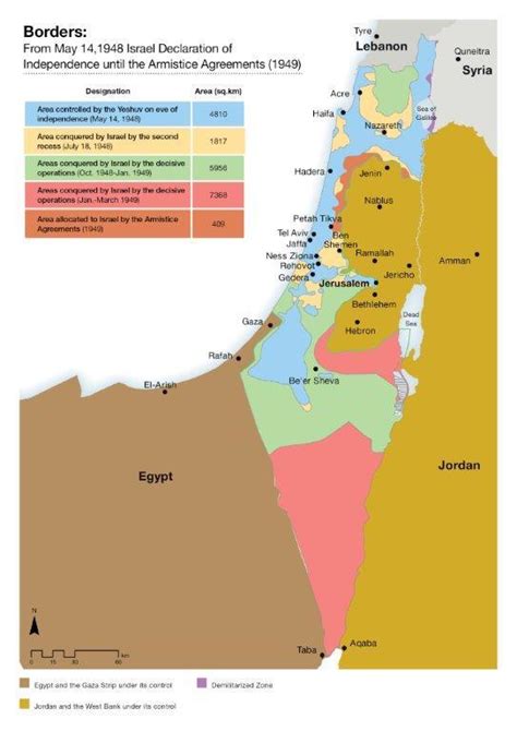 israel map since 1948
