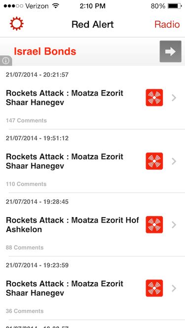 israel rocket alert app