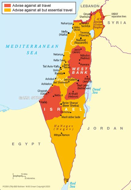 israel travel advisory