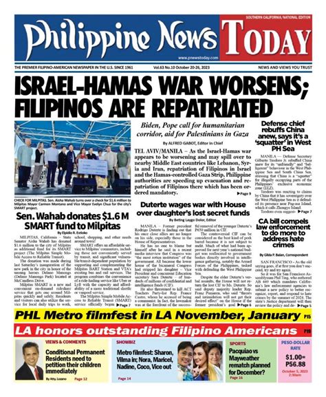 israel war news today filipinos