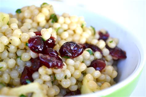 israeli couscous with apples and cranberries
