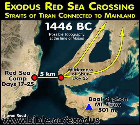 israelites crossing the red sea map