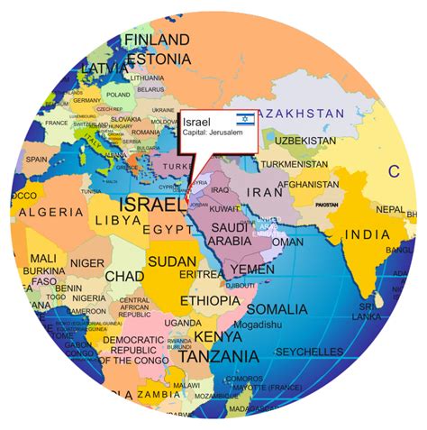 Israel Map World Satellite Location Map of Israel Physical map of israel showing major