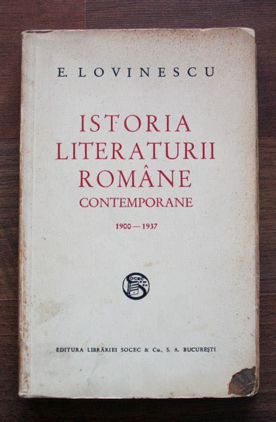 istoria literaturii romane contemporane