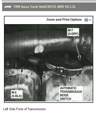 Isuzu Reverse Light Switch Location