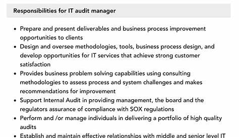 Audit Manager Job Description - Jobsoid