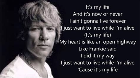 it's my life bon jovi lyrics words