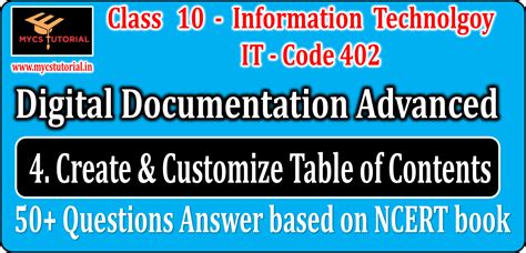 it 402 digital documentation class 10 questions and answers mcq