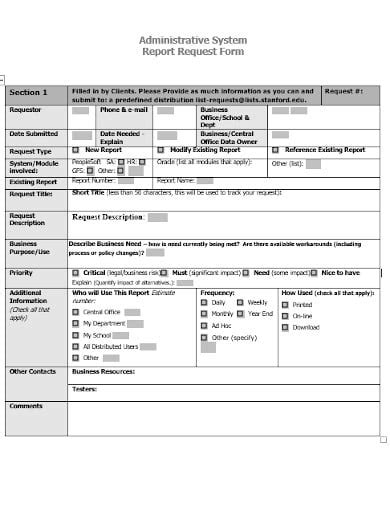 it admin request form template