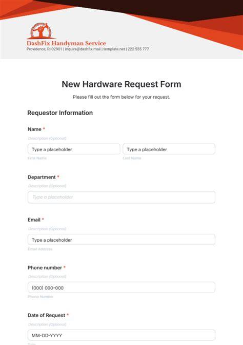 it hardware request form template