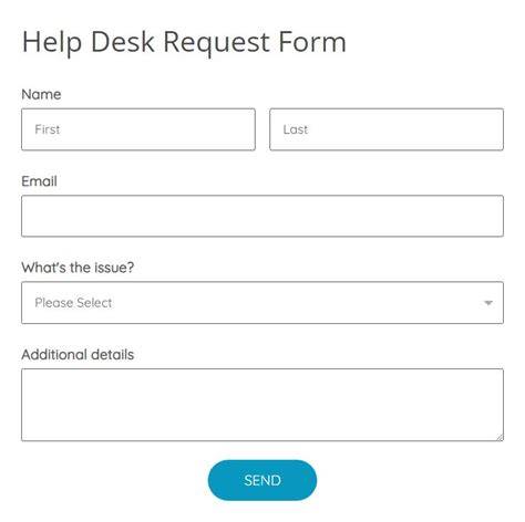 it help desk request form template
