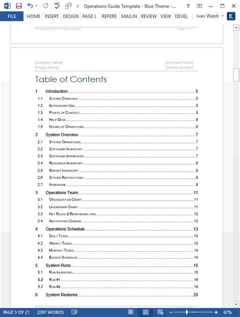 It Operations Guide Template