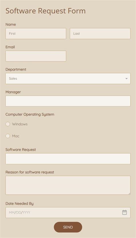 it software request form template