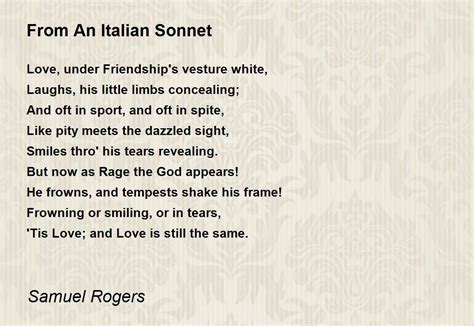 Italiaanse Sonnet Poëzie