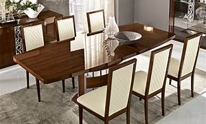 Dover Dining Room Set In Brown Finish By Mcs Italy