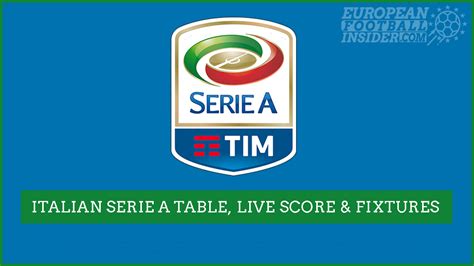 italian seria league fixture