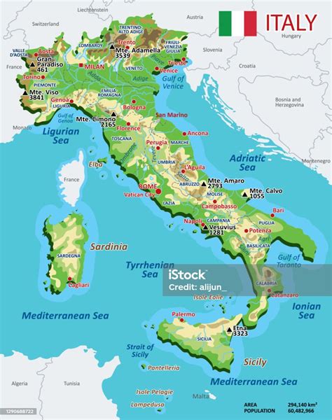 Italien karta Se de största städerna i Italien, t. ex. Rom, Napoli och