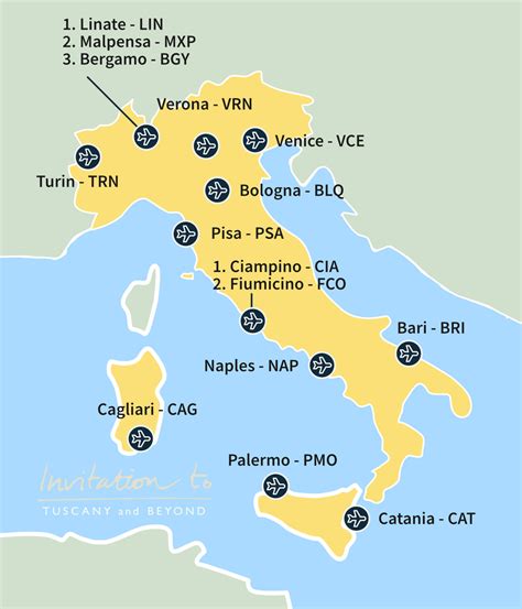 Flygplatser Italien Karta Karta