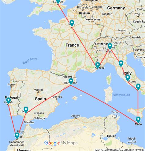 italy france spain trip planner