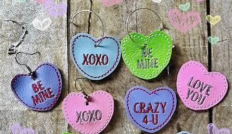 Ith Anti Valentine Heart Candy Felties Volleyball Feltie ITH Embroidery Design Embroidery