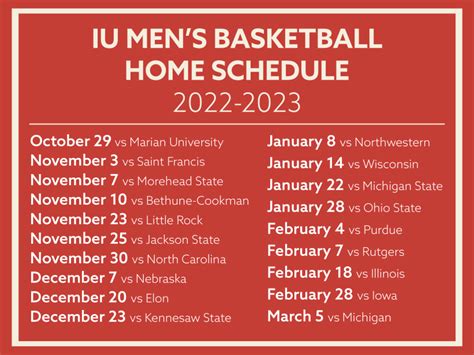 iu boys basketball schedule 2023