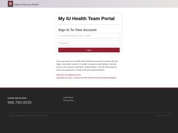 iu health login team portal