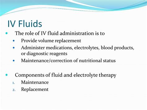 Iv Fluids Anesthesia Ppt