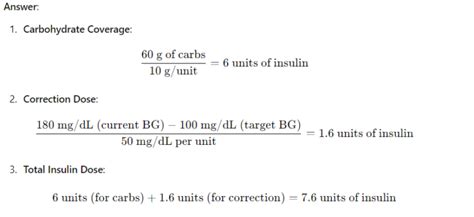 Iv Insulin Dose Calculation