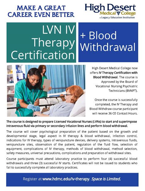 iv therapy certification california