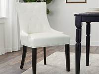 Noble House Becker Ivory Leather Dining Chairs (Set of 2)