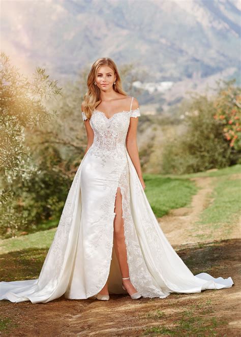 Ivory Lace Cap Sleeves Court Train Wedding Mermaid Dress 2014 Romantic