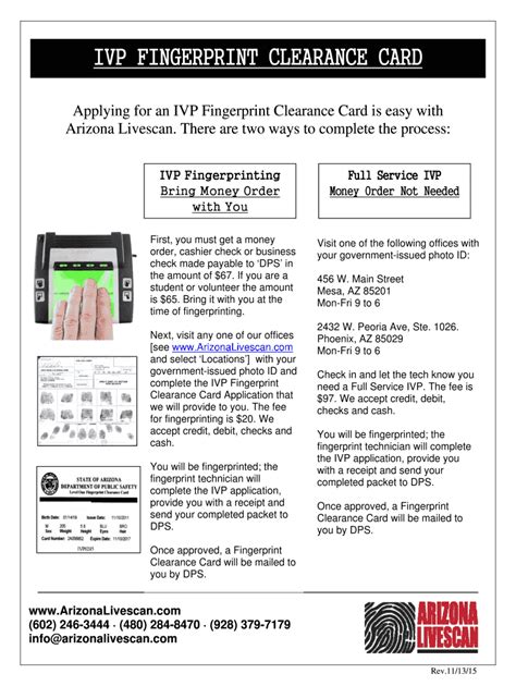 ivp fingerprint clearance card yuma az