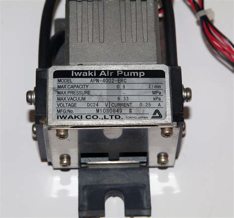Iwaki Air Vacuum Pump APN4002ERC 0.8L/min 9.33kPa 24V DC 0.25A eBay