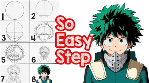 REALTIME How To Draw Izuku Midoriya Step By Step