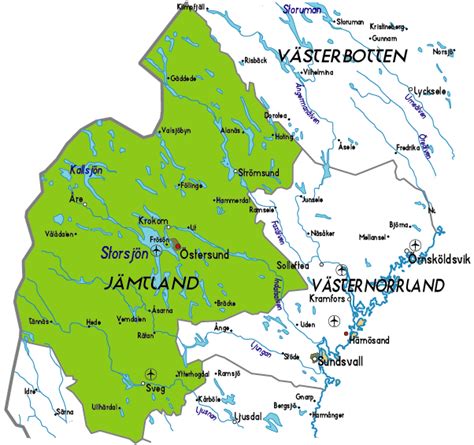 Karta över Jämtland Karta