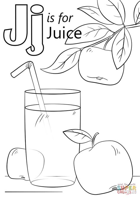 j coloring pages printable for kids