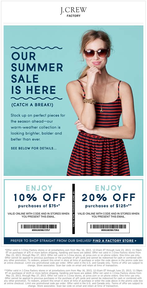 j crew sign up discount