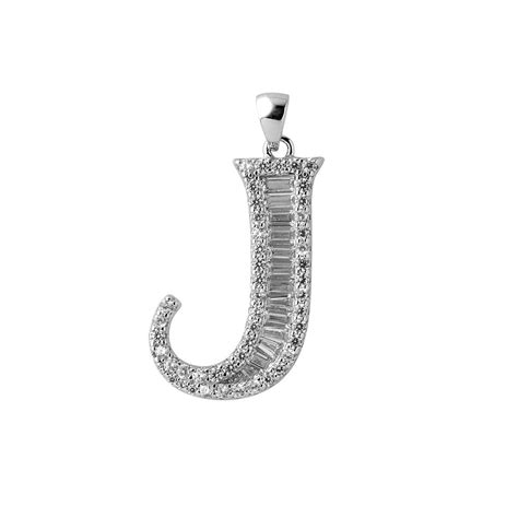J Pendant Silver
