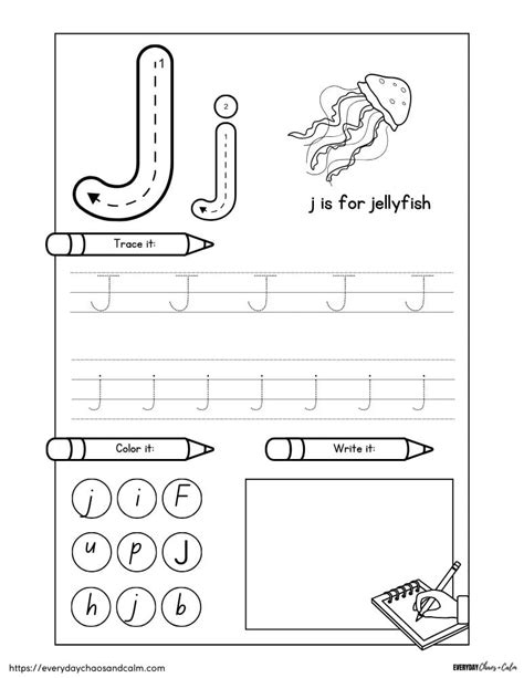 J Worksheet Activities