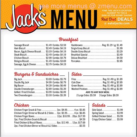 Jack's Menu Dothan Al