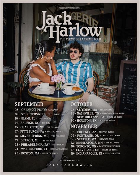 jack harlow tour schedule