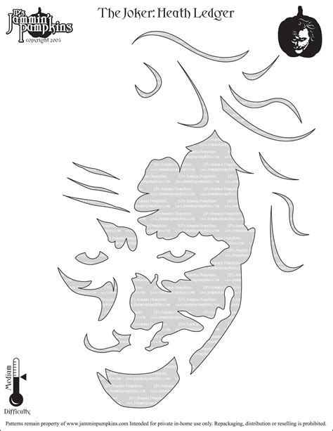 Jack O Lantern Pattern Printable Joker