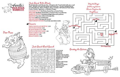 Jack Stack Kids Menu