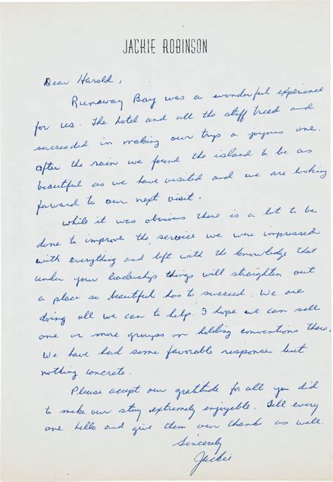 jackie robinson letter to his wife
